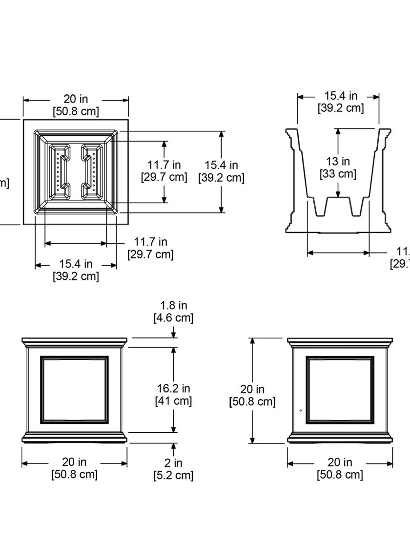 Fairfield Self-Watering Square Planter, 20” X 20” 8 Fairfield Self-Watering Square Planter, 20” X 20” - Image 8