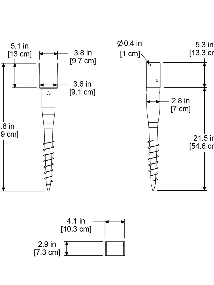 No-Dig Ground Screw For Mailpost 3 No-Dig Ground Screw For Mailpost - Image 3