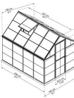 Canopia® By Palram Harmony™ Greenhouse, 6' 12 Canopia® By Palram Harmony™ Greenhouse, 6' -Garden Care Shop 8588022 11V tif