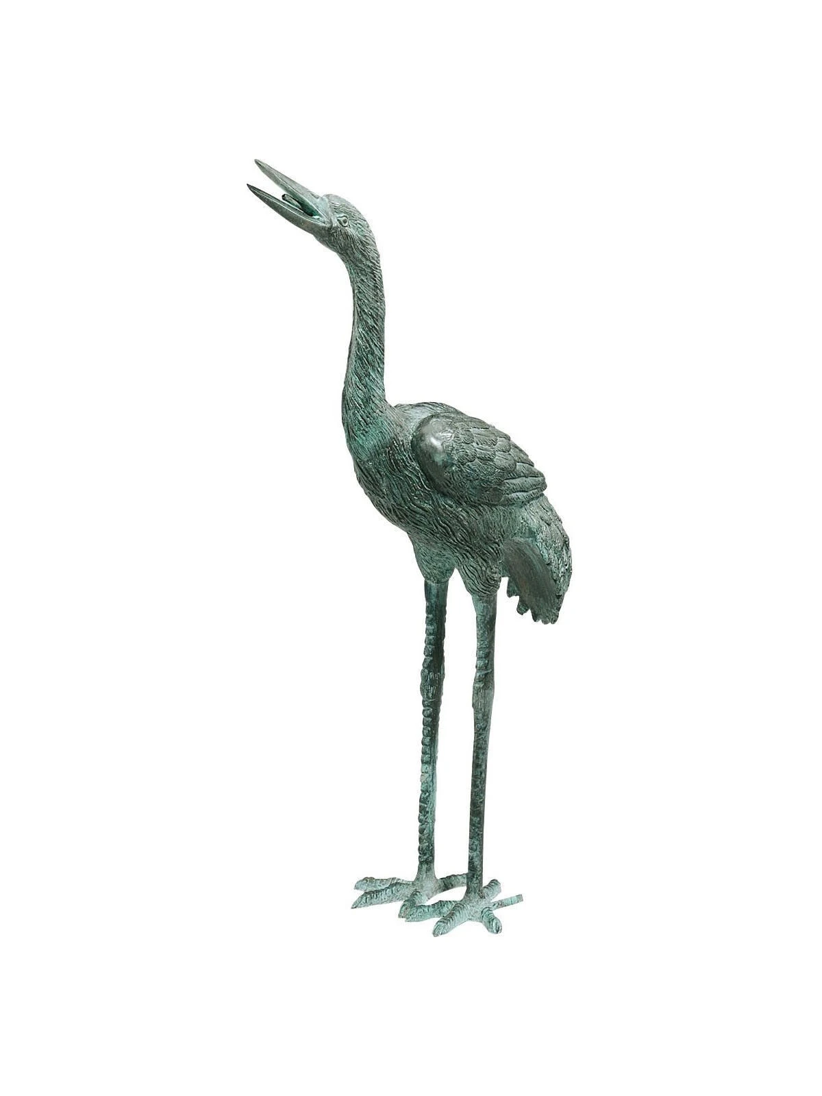 Bronze Crane Statues, Small 2 Bronze Crane Statues, Small - Image 2