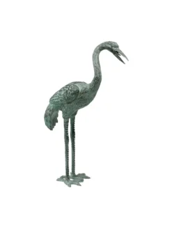 Bronze Crane Statues, Small 5 Bronze Crane Statues, Small -Garden Care Shop 8589916 001v