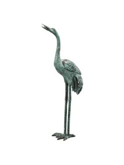 Bronze Crane Statues, Large 5 Bronze Crane Statues, Large -Garden Care Shop 8589919 001v