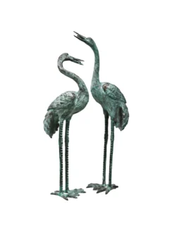 Bronze Crane Statues, Large