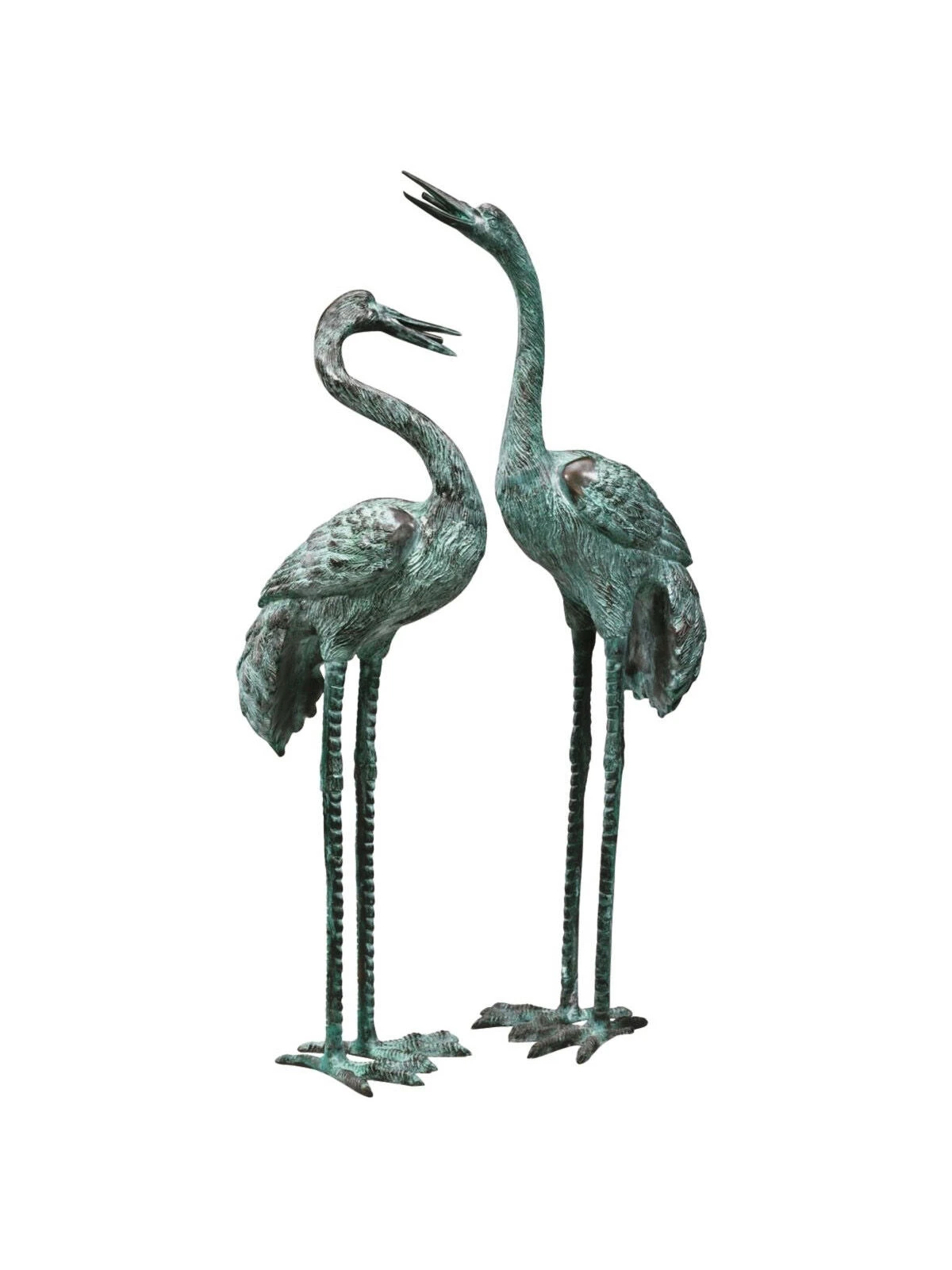 Bronze Crane Statues, Large 1 Bronze Crane Statues, Large
