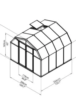Canopia® By Palram Hobby Gardener Greenhouse, 8' 23 Canopia® By Palram Hobby Gardener Greenhouse, 8' -Garden Care Shop 8599331 11V tif