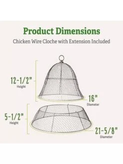 Chicken Wire Cloche With Extension 14 Chicken Wire Cloche With Extension -Garden Care Shop 8600116 1