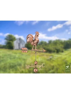 Bantam Rooster Copper Weathervane 9 Bantam Rooster Copper Weathervane -Garden Care Shop 8600280 04v