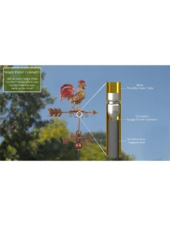 Bantam Rooster Copper Weathervane 8 Bantam Rooster Copper Weathervane -Garden Care Shop 8600280 07v