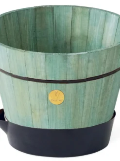 VegTrug® Build-a-Barrel Wooden Planter With Self-Watering Reservoir Tray, 18" -Garden Care Shop 8610253 07V tif
