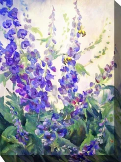 Blue Delphi Outdoor Wall Art