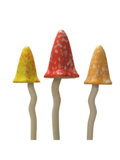 Potting Shed Tinkling Toadstool Sculptures, Set Of 3 -Garden Care Shop 8611730 sum 04v potting shed tinkling toadstool sculptures set of 3 summer