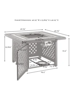 Crosley Tucson Fire Table -Garden Care Shop 8611947 11v