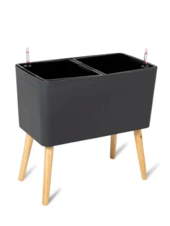 Ava Self-Watering Rectangular Planter -Garden Care Shop 8612691 217 ava self watering rectangular planter gray
