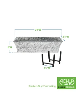Achla Designs Handrail Flowerbox Bracket Kit For Rail -Garden Care Shop 8612884 02v