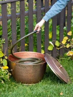 Hammered Copper Hose Pot With Lid 13 Hammered Copper Hose Pot With Lid -Garden Care Shop 8613311 0012