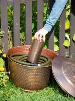 Hammered Copper Hose Pot With Lid 14 Hammered Copper Hose Pot With Lid -Garden Care Shop 8613311 0019